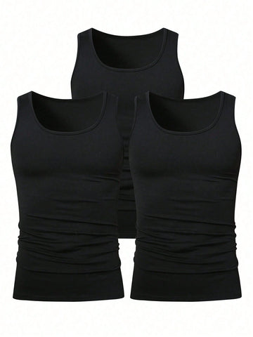Manfinity Homme Men's Solid Color Tank Tops, Multiple Pieces, Holiday